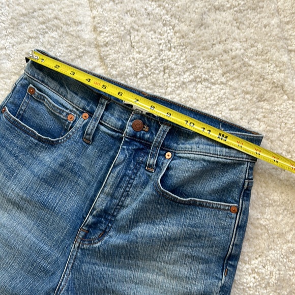 Madewell Skinny Flare Jeans High Rise Women Size 27 Medium Blue Stretch - Picture 3 of 9
